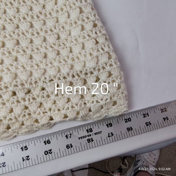 Forever 21, Vintage Boho Crochet Grannycore Dress - Ivory - Picture 15 of 16